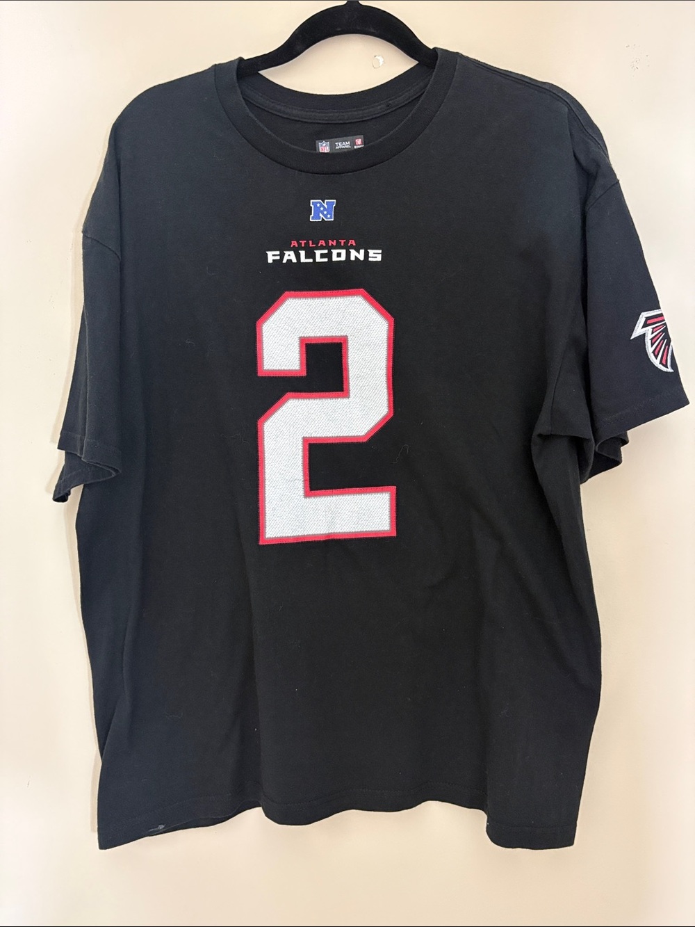 NFL Team Apparel Atlanta Falcons Matt Ryan #2 Jersey T-Shirt Black